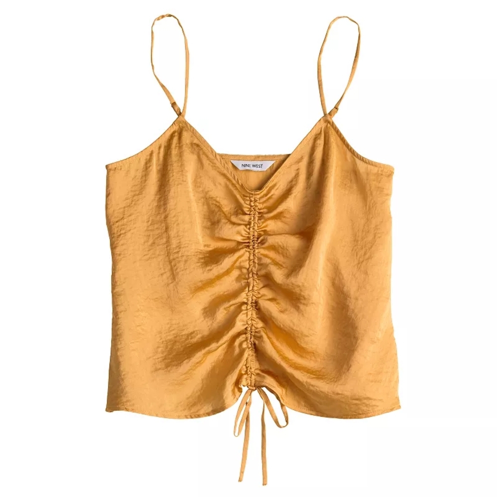 Women's Nine West Ruched Drawstring Front Tank - Picture 3 of 7